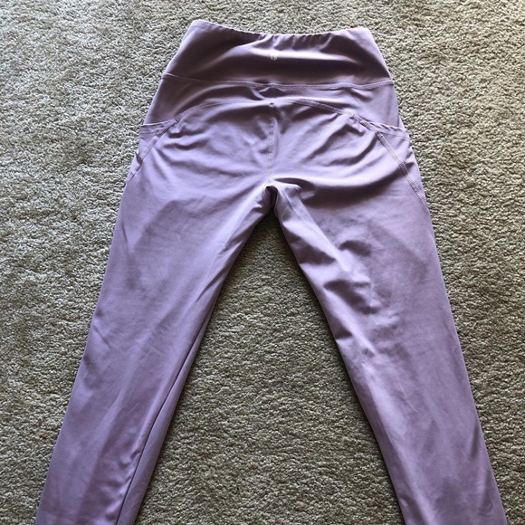 3/$25 Purple high-waisted leggings with pockets - Picture 4 of 7